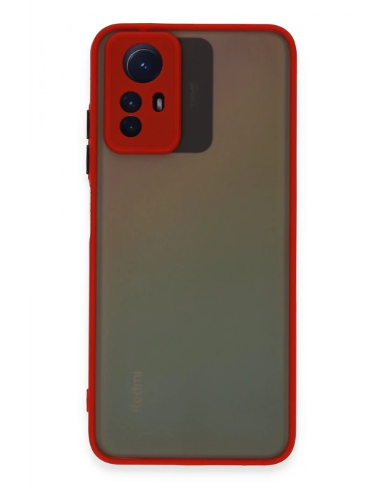 Newface Xiaomi Redmi Note 12S Kılıf Montreal Silikon Kapak - Kırmızı