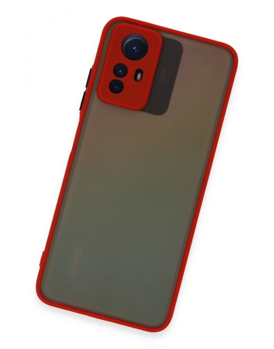 Newface Xiaomi Redmi Note 12S Kılıf Montreal Silikon Kapak - Kırmızı