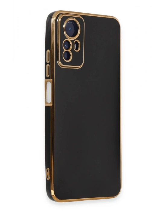 Newface Xiaomi Redmi Note 12S Kılıf Volet Silikon - Siyah