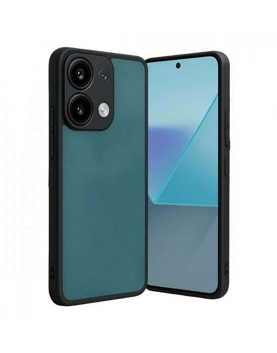 Newface Xiaomi Redmi Note 13 4G Kılıf Aras Deri Kapak - Açık Yeşil