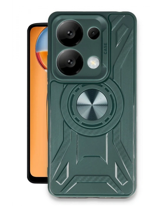 Newface Xiaomi Redmi Note 13 4G Kılıf Lincoln Silikon - Koyu Yeşil