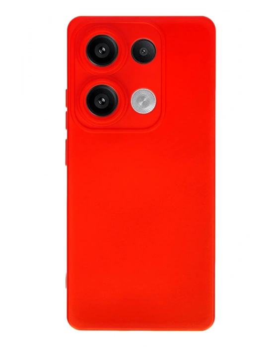 Newface Xiaomi Redmi Note 13 4G Kılıf Nano içi Kadife Silikon - Kırmızı