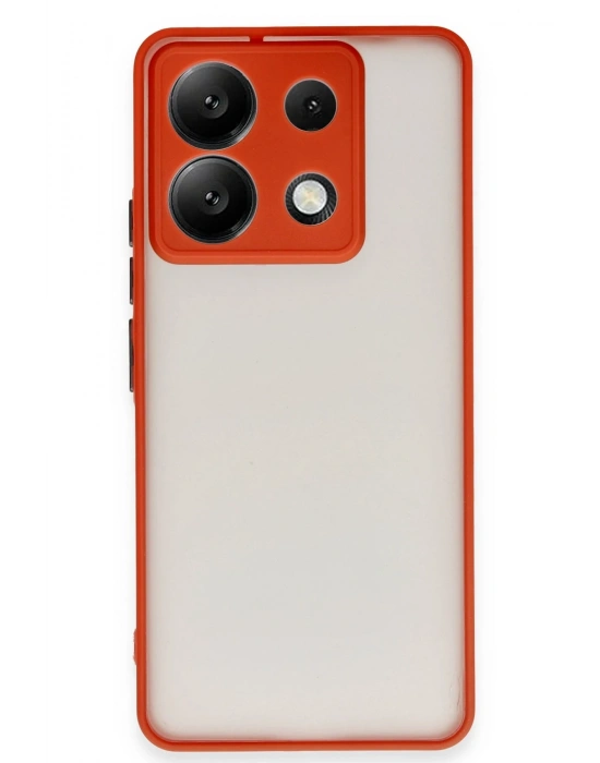 Newface Xiaomi Redmi Note 13 5G Kılıf Montreal Silikon Kapak - Kırmızı
