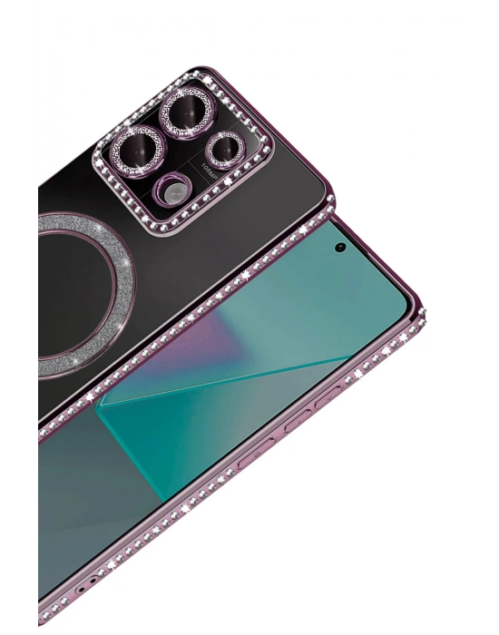 Newface Xiaomi Redmi Note 13 Pro 4G Joke Simli Magneticsafe Kılıf - Pembe