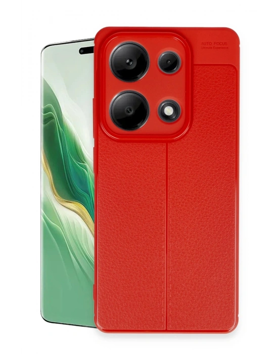 Newface Xiaomi Redmi Note 13 Pro 4G Kılıf Auto Focus Kapak - Kırmızı