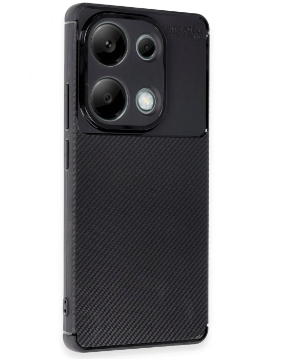 Newface Xiaomi Redmi Note 13 Pro 4G Kılıf Auto Focus Karbon Kapak - Siyah