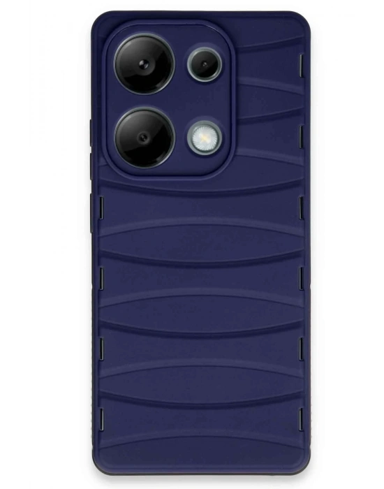 Newface Xiaomi Redmi Note 13 Pro 4G Kılıf Bibercas Silikon Kapak - Lacivert
