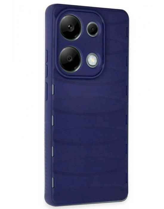 Newface Xiaomi Redmi Note 13 Pro 4G Kılıf Bibercas Silikon Kapak - Lacivert