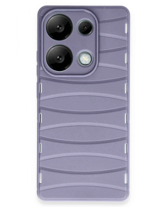 Newface Xiaomi Redmi Note 13 Pro 4G Kılıf Bibercas Silikon Kapak - Lila