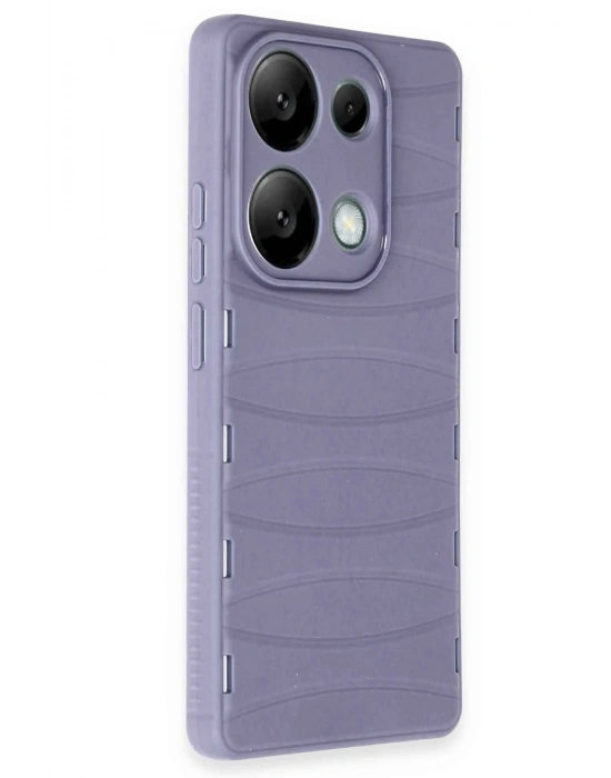 Newface Xiaomi Redmi Note 13 Pro 4G Kılıf Bibercas Silikon Kapak - Lila