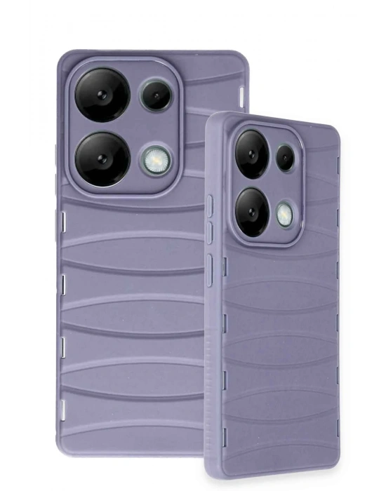 Newface Xiaomi Redmi Note 13 Pro 4G Kılıf Bibercas Silikon Kapak - Lila