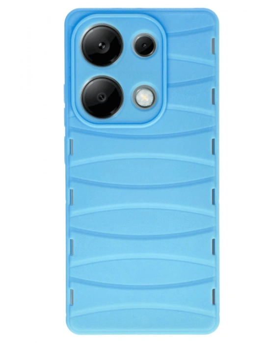 Newface Xiaomi Redmi Note 13 Pro 4G Kılıf Bibercas Silikon Kapak - Mavi
