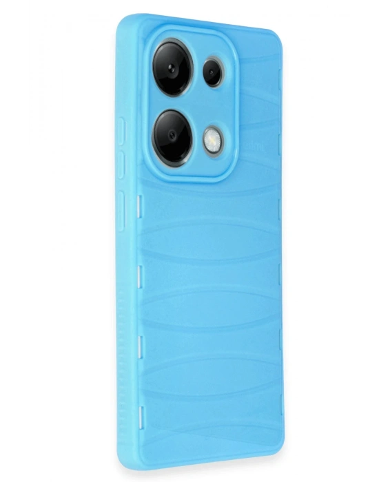 Newface Xiaomi Redmi Note 13 Pro 4G Kılıf Bibercas Silikon Kapak - Mavi