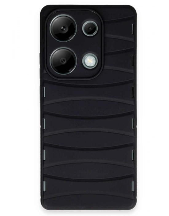 Newface Xiaomi Redmi Note 13 Pro 4G Kılıf Bibercas Silikon Kapak - Siyah