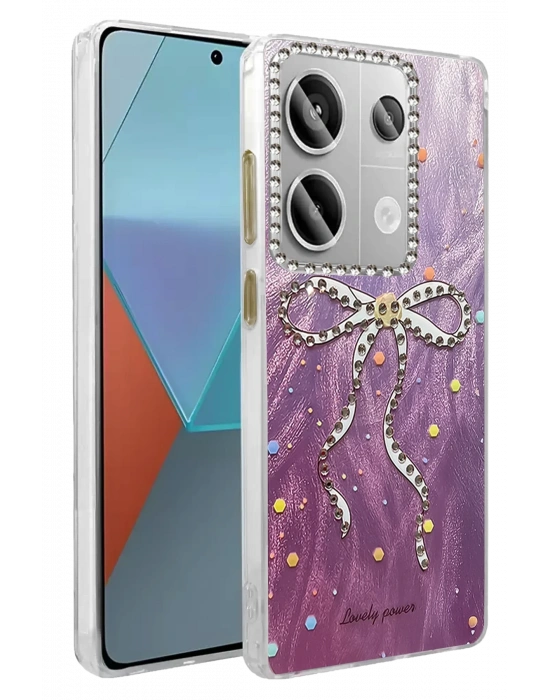 Newface Xiaomi Redmi Note 13 Pro 4G Kılıf Blade Aynalı Desenli Kapak - Desen 1