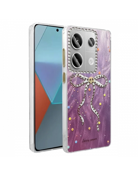 Newface Xiaomi Redmi Note 13 Pro 4G Kılıf Blade Aynalı Desenli Kapak - Desen 1