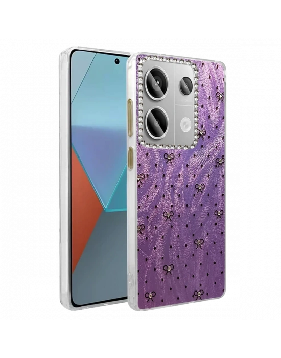 Newface Xiaomi Redmi Note 13 Pro 4G Kılıf Blade Aynalı Desenli Kapak - Desen 2