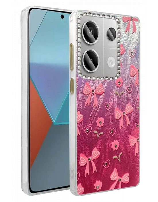 Newface Xiaomi Redmi Note 13 Pro 4G Kılıf Blade Aynalı Desenli Kapak - Desen 3