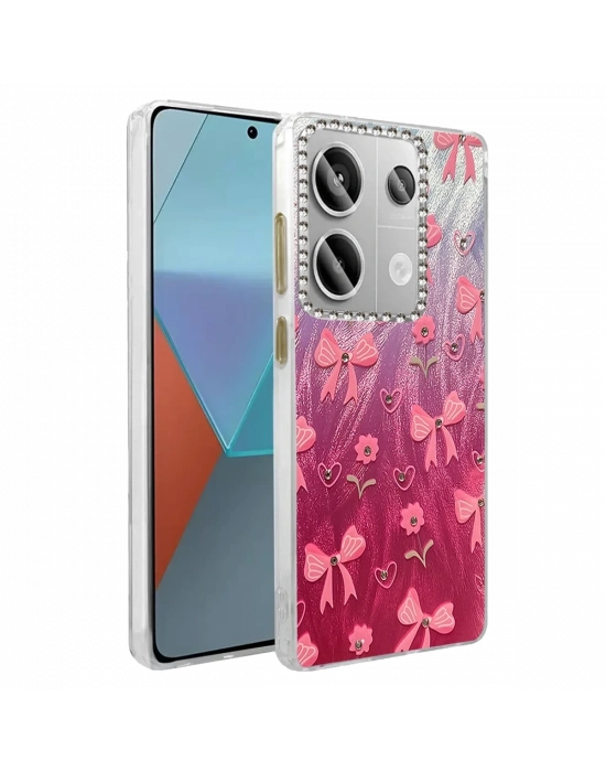 Newface Xiaomi Redmi Note 13 Pro 4G Kılıf Blade Aynalı Desenli Kapak - Desen 3