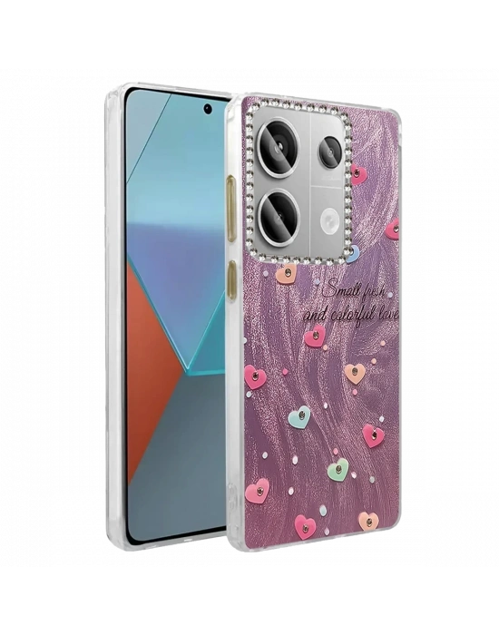 Newface Xiaomi Redmi Note 13 Pro 4G Kılıf Blade Aynalı Desenli Kapak - Desen 8