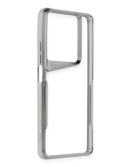 Newface Xiaomi Redmi Note 13 Pro 4G Kılıf Boyi Silikon Kapak - Gümüş