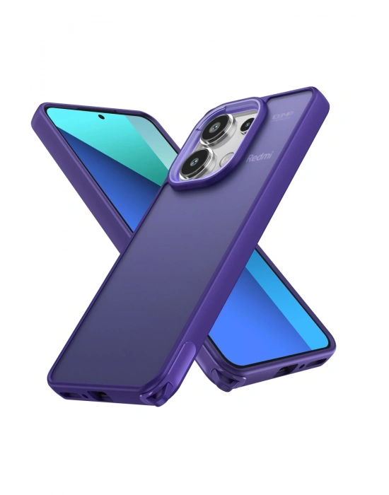 Newface Xiaomi Redmi Note 13 Pro 4G Kılıf Elegant Kapak - Derin Mor