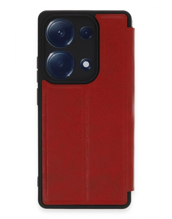 Newface Xiaomi Redmi Note 13 Pro 4G Kılıf Flip Cover - Kırmızı