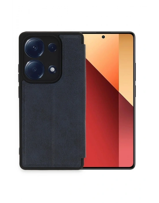 Newface Xiaomi Redmi Note 13 Pro 4G Kılıf Flip Cover - Lacivert