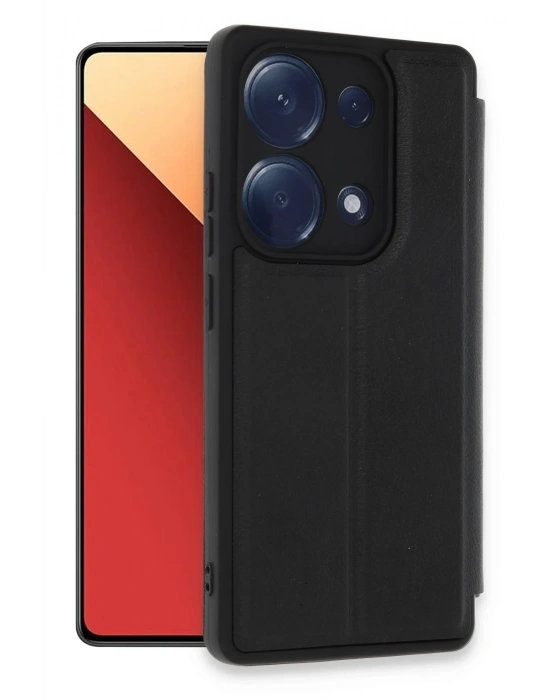 Newface Xiaomi Redmi Note 13 Pro 4G Kılıf Flip Cover - Siyah