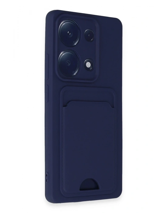 Newface Xiaomi Redmi Note 13 Pro 4G Kılıf Kelvin Kartvizitli Silikon - Lacivert