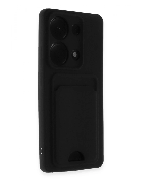Newface Xiaomi Redmi Note 13 Pro 4G Kılıf Kelvin Kartvizitli Silikon - Siyah