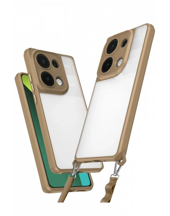 Newface Xiaomi Redmi Note 13 Pro 4G Kılıf Penta Silikon Kılıf - Çöl Titanyum