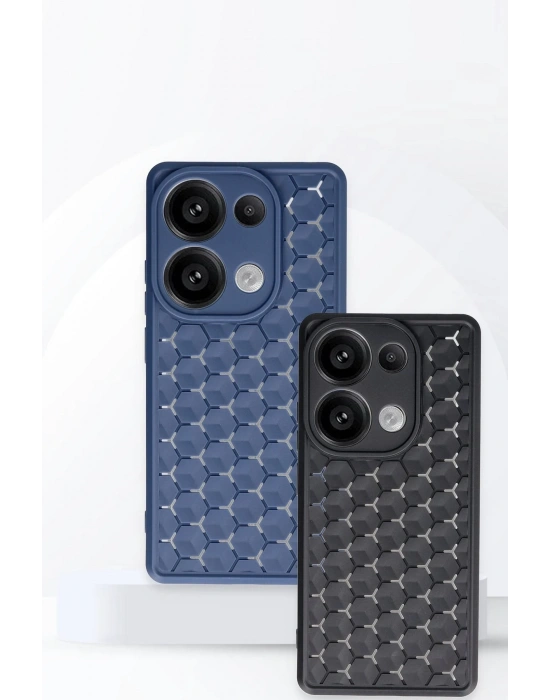 Newface Xiaomi Redmi Note 13 Pro 4G Kılıf Petek Silikon Kapak - Lila