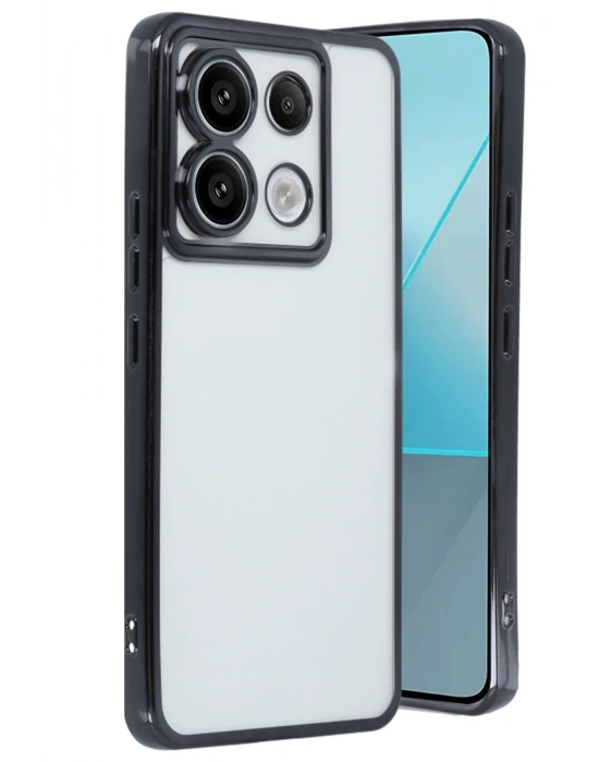 Newface Xiaomi Redmi Note 13 Pro 4G Kılıf Razer Lensli Silikon - Siyah