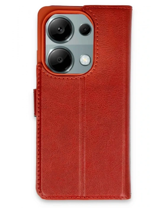 Newface Xiaomi Redmi Note 13 Pro 4G Kılıf Trend S Plus Kapaklı Kılıf - Kırmızı