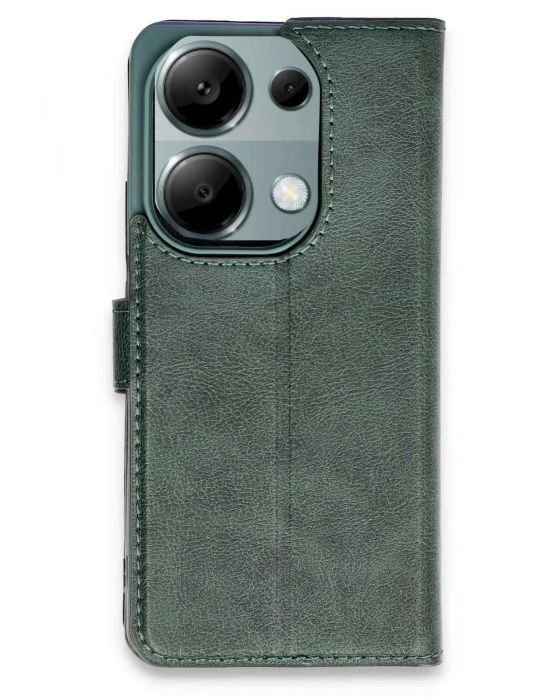 Newface Xiaomi Redmi Note 13 Pro 4G Kılıf Trend S Plus Kapaklı Kılıf - Yeşil