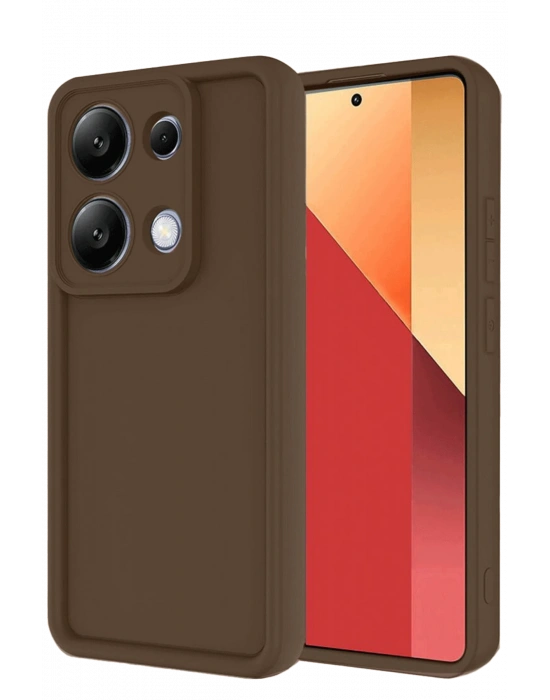 Newface Xiaomi Redmi Note 13 Pro 4G Kılıf Viera Silikon - Kahverengi