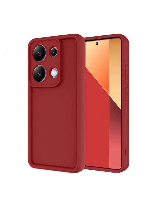 Newface Xiaomi Redmi Note 13 Pro 4G Kılıf Viera Silikon - Kırmızı