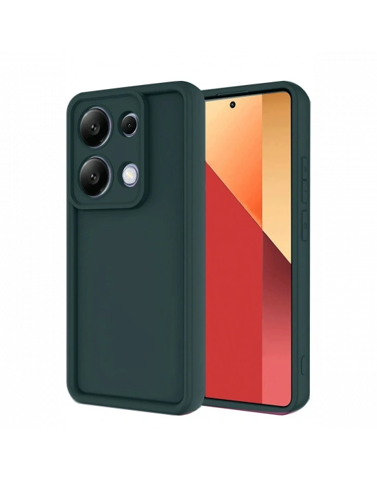 Newface Xiaomi Redmi Note 13 Pro 4G Kılıf Viera Silikon - Koyu Yeşil