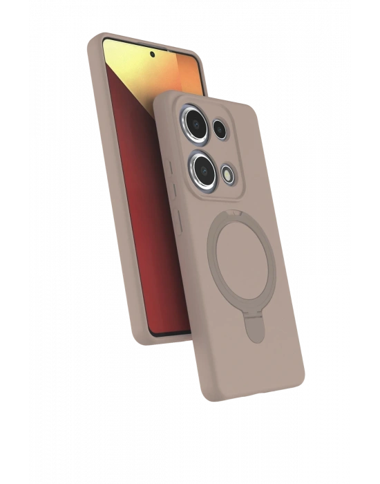 Newface Xiaomi Redmi Note 13 Pro 4G Regal Magsafe Standlı Kapak - Çöl Titanyum