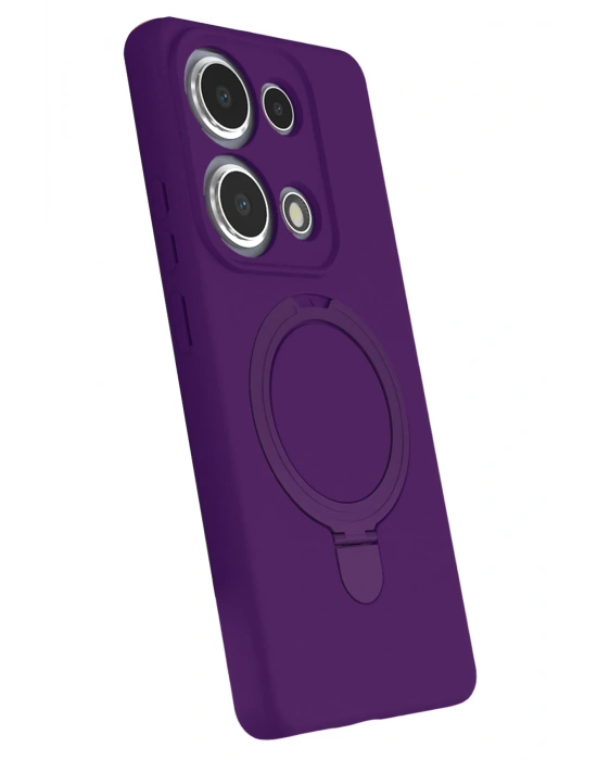 Newface Xiaomi Redmi Note 13 Pro 4G Regal Magsafe Standlı Kapak - Derin Mor