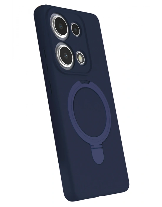 Newface Xiaomi Redmi Note 13 Pro 4G Regal Magsafe Standlı Kapak - Lacivert