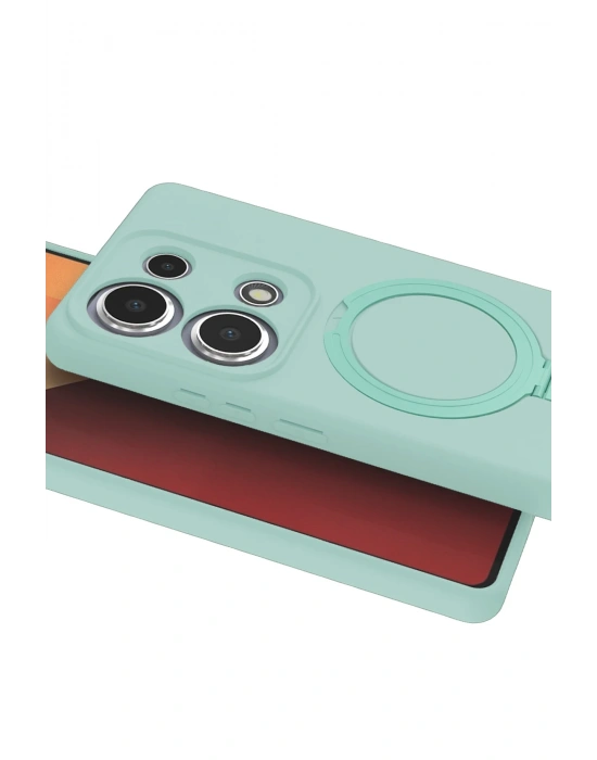 Newface Xiaomi Redmi Note 13 Pro 4G Regal Magsafe Standlı Kapak - Su Yeşili