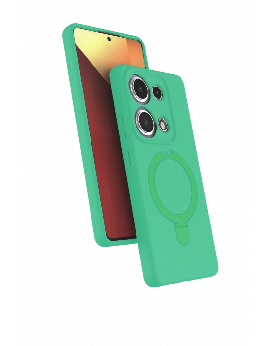 Newface Xiaomi Redmi Note 13 Pro 4G Regal Magsafe Standlı Kapak - Yeşil