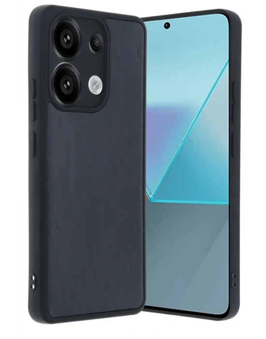 Newface Xiaomi Redmi Note 13 Pro 5G Kılıf Aras Deri Kapak - Lacivert