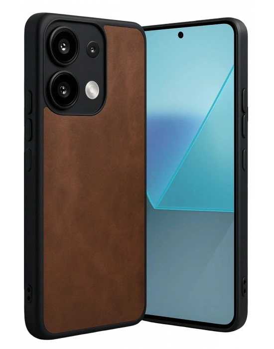 Newface Xiaomi Redmi Note 13 Pro 5G Kılıf Aras Deri Kapak - Taba