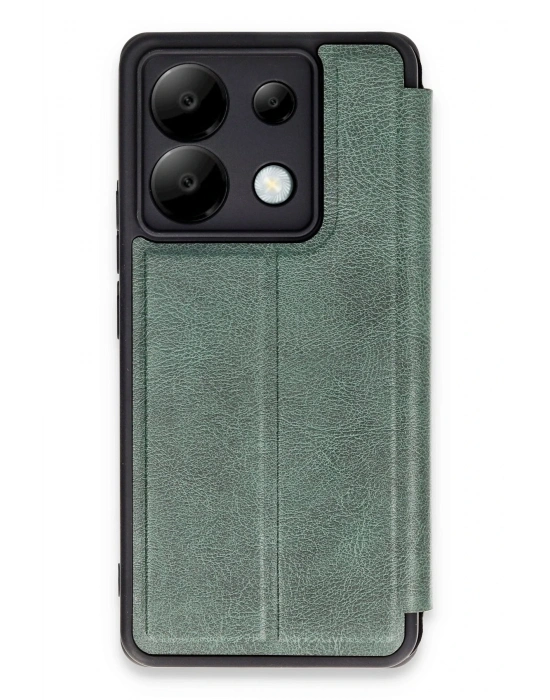 Newface Xiaomi Redmi Note 13 Pro 5G Kılıf Flip Cover - Koyu Yeşil
