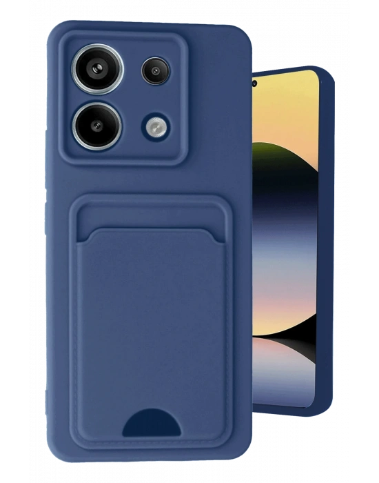 Newface Xiaomi Redmi Note 13 Pro 5G Kılıf Kelvin Kartvizitli Silikon - Lacivert