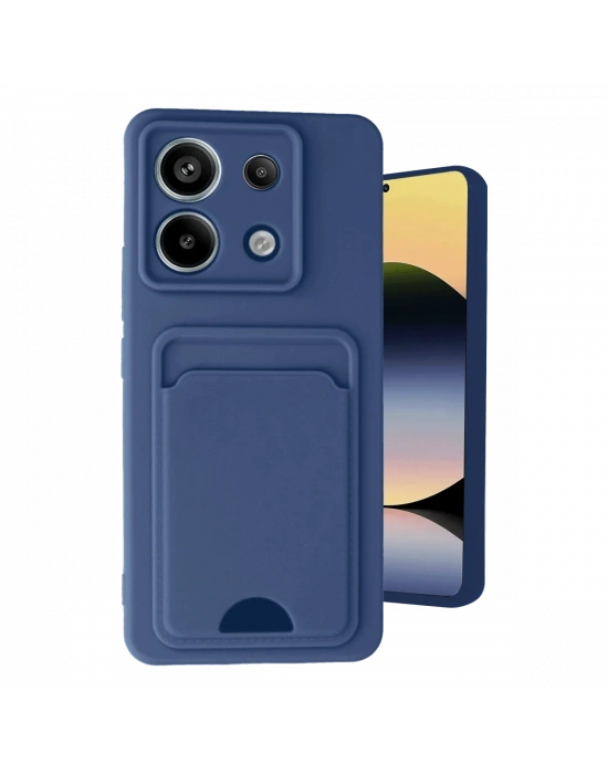 Newface Xiaomi Redmi Note 13 Pro 5G Kılıf Kelvin Kartvizitli Silikon - Lacivert