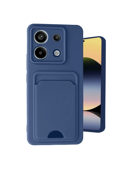 Newface Xiaomi Redmi Note 13 Pro 5G Kılıf Kelvin Kartvizitli Silikon - Lacivert